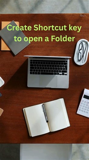 Create shorts cut to open a Folder. | फ़ोल्डर खोलने के लिए शॉर्टकट बनाएं #shortvideo #mouse