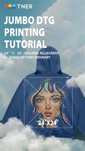 Still haven't tried our Jumbo DTG feature? You're missing out! Here is a quick guide on how to upgrade your designs for maximum impact. Don’t let standard sizes limit your creativity anymore. It’s time to go big(24" x 24"!) | PODpartner Service
