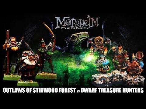 Outlaws of Stirwood Forest vs. Dwarf treasure hunters Mordheim warhammer full game