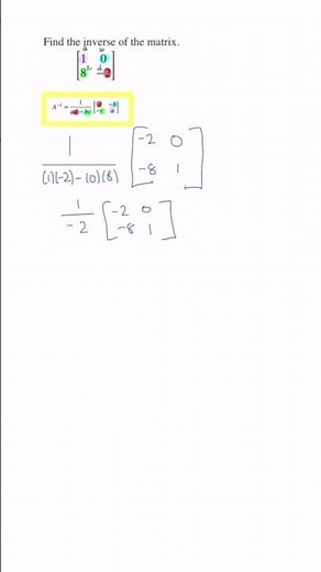 Inverse of a matrix #linearalgebra #matrices #inverseofmatrix #matrixmath #maths #mathhelp