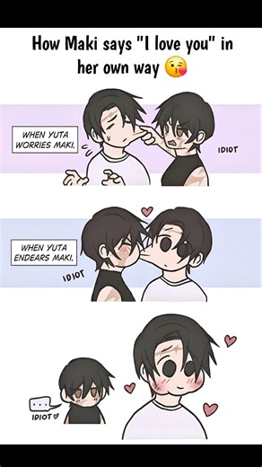 Maki's way of expressing her love for Yuta 🥰 #anime #yuta #maki #gojo #jujutsukaisen