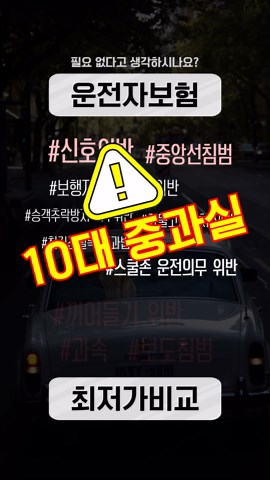 운전자 보험: 월 1만원으로 넓은 보장 받기