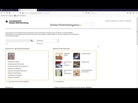 Die Online-Suche des Landesarchivs Baden-Württemberg