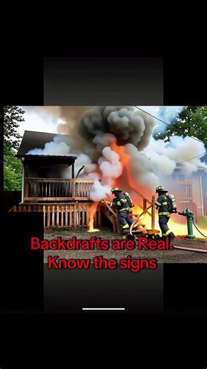 Backdrafts are real. Know the signs. #fire #firefighting #firefighter #backdraft