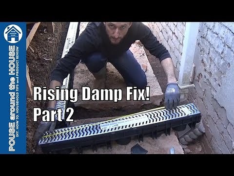 How to fix rising damp & penetrating damp - (PART 2) Channel drain / french drain installation.