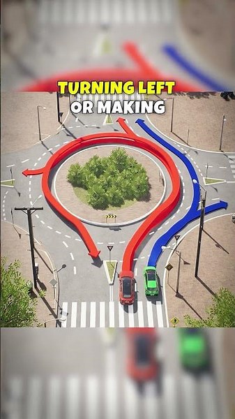 Who’s at Fault in This Roundabout Crash? #roundabout #drivingfails #trafficrules