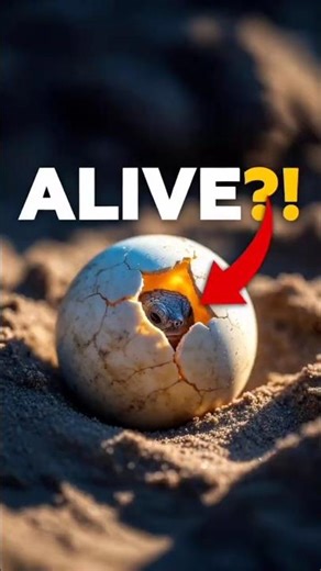 Cracked Turtle Egg… Still Alive? 🐢💔