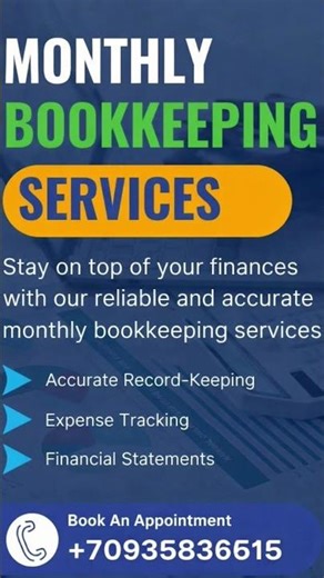Monthly book keeping and all compliances DM 7093583615
