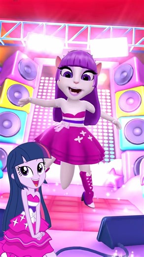 POV: Talking Angela 2 is Getting Ready as Twilight Sparkle (Equestria Girls)✨💜 #shorts #viral #grwm