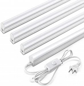 Pak 4FT LED Shop Lights, 2300LM 6500K Cool White, 20W Energy Efficient Linkable Ceiling and Under Cabinet Lighting, T5 Integrated Utility Fixture for Garage, Workshop, Basement, FCC Certified, 4 Pack - Amazon.com