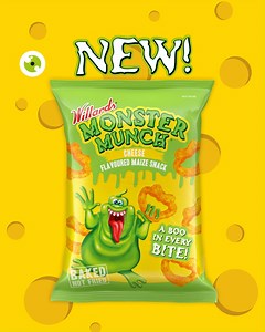 32K views · 177 reactions | Get ready to be monstrously delighted with our NEW Monster Munch Cheese flavoured maize snack! There’s a BOO in every Bite! #SomethingNewIsHere #WillardsSa #MonsterMunchCheese #CheeseFlavour #MonsterMunch #NewFlavourAlert #BooInEveryBite | Willards | Facebook