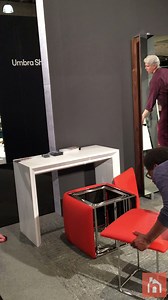 Maximize small spaces - from console to dining table and ottoman stools