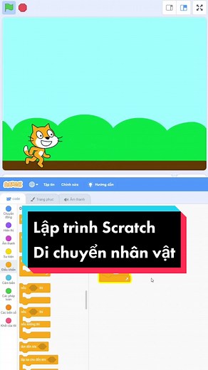 Lập trình Scratch: Hướng dẫn di chuyển nhân vật đơn giản