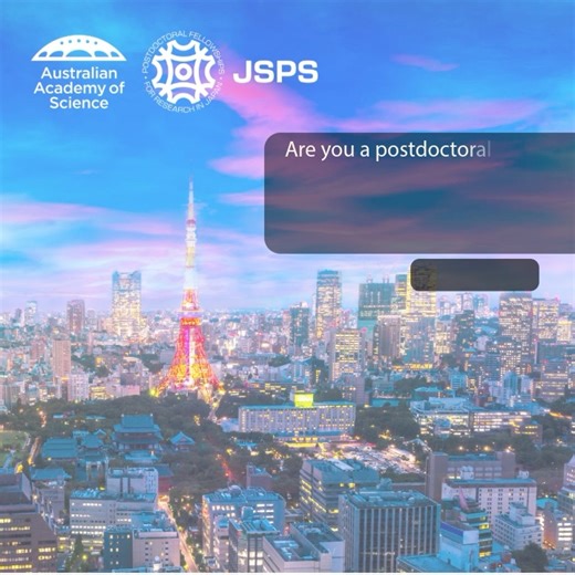 Like to take 12–24 months of fully supported research in Japan? Early-career Australian researchers can apply for the 2026–27 JSPS Postdoctoral Fellowships to undertake 12–24 months of collaborative research in Japan. This prestigious program offers generous support, including airfares, a monthly stipend, a settling-in allowance, and overseas travel insurance. 📆 Apply by Thursday 2 October, 2025 🔗 Learn more and apply: https://bit.ly/41vtr2s @jsps_sns | Australian Academy of Science