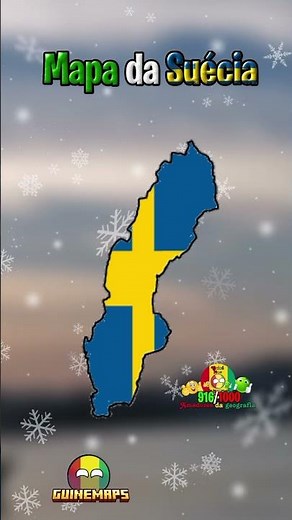 Mapa da Suécia #geographythroughmaps #countryballs #map #mapping #europe #world #sweden #shorts