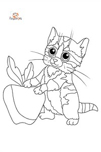 Playful Kitten coloring page ♥ Online and Print for Free!