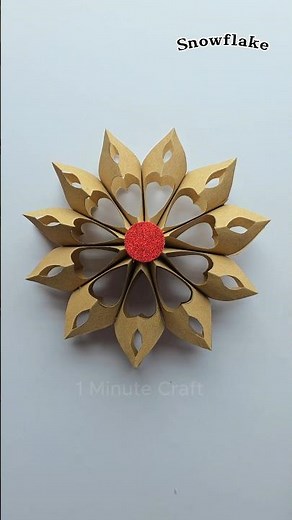 So Easy Paper snowflake with toilet tissue roll ❄️❄️ Easy Tutorial video