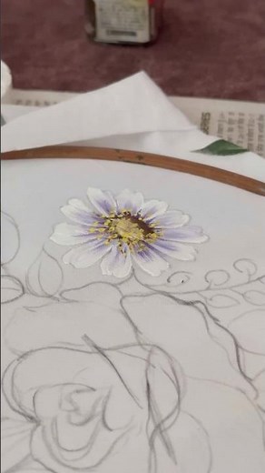 Fabric painting for beginners |each stroke is painted with love 🥰 and care #dailypainting#fabricart