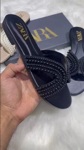 ZARA Pearl Embroidered Flats 👡 | Elegant Women’s Footwear 💫