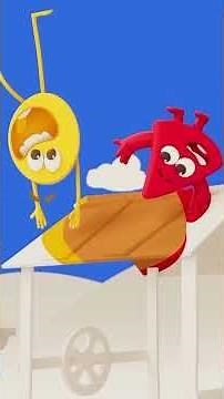 Blue Teaches Red a Colour Lesson 🔴🔵 | Learn to Explore Colours | ‪@colourblocks‬ #shorts