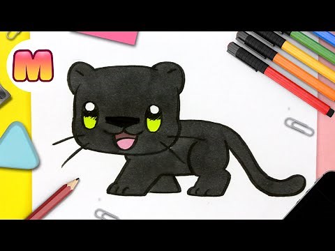 HOW TO DRAW A KAWAII PANTHER - Easy Kawaii Drawings - Learn to Draw with Jape