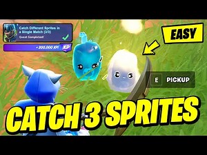 How to EASILY Catch 3 Different Sprites in a Single Match & Sprites Location - Fortnite Quest