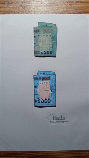 🥵100 Taka 😱 realistic drawing challenge #art #drawing #bangali #artist #viral #foryou #money #draw #