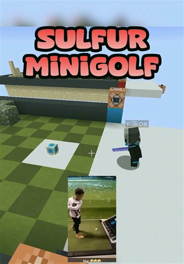 MINECRAFT SULFUR MINIGOLF IS PEAKKKK 😭 #mcyt #minecraft ##minecrafter #larp #minecraftmemes