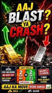 30 April- BLAST ya CRASH 📉 | Gold Silver BIG MOVE Today 😳 #exitpoll #Gold #silver #fedmeeting