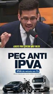 APROVAMOS A PEC ANTI-IPVA NA CCJ!