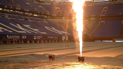 /𝗧𝗨𝗥𝗡𝗜𝗡𝗚 𝗨𝗣 𝗧𝗛𝗘 𝗛𝗘𝗔𝗧. Some indoor testing of the FLAMEBLAZER HEADS (S, M and L nozzle) and HELLFIRES. 🔥🔥🔥 #blowyourmind #magicfx | MAGIC FX