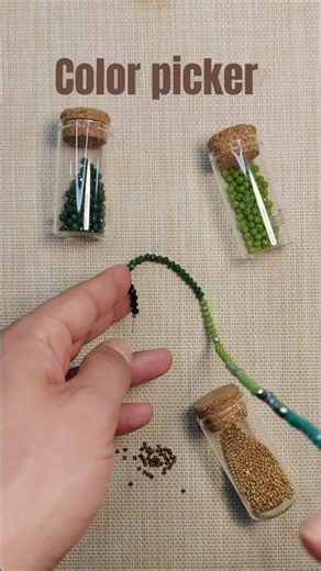 31 How to Make a DIY Color Picker for Green Beads #beadedjewelry #colors #colorpicker