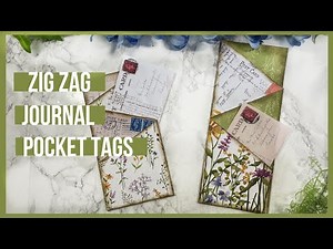 🌿💐How to make zigzag journal pockets tags and pages | scrapbooking with me inspired junk journal
