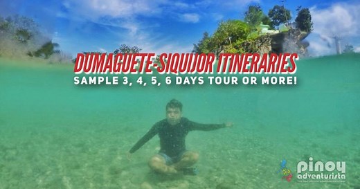 SAMPLE DUMAGUETE - SIQUIJOR ITINERARIES for 3, 4, 5, 6 Days Tour or More   Tourist Spots to Visit!