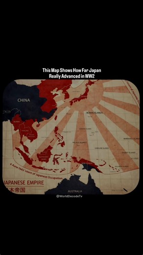 World Decode Tv | This map shows how far Japan really advanced in WW2 🌏🔥. . . . . . From East Asia to the Pacific, the Japanese Empire expanded faster than... | Instagram
