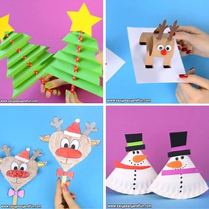 4 Amazing Christmas Craft Projects to do With Kids More Ideas: https://www.easypeasyandfun.com/christmas-crafts-for-kids/ | Easy Peasy and Fun