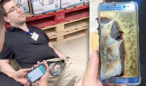 CCTV footage shows moment Samsung S7 explodes in cafe