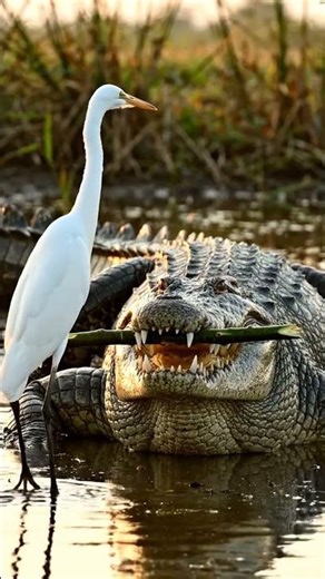 Crocodile Uses STICK LURE to Trap Bird | Hunt