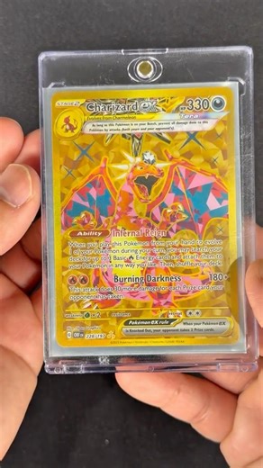 Should I grade this shiny Charizard Ex? #pokemon #pokemoncards #pokemontcg