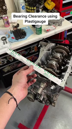Checking Bearing Clearance Using Plastigauge #jdm #cartok #turbo #diy #diyproject