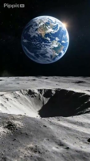 This is How Earth Appears From Lunar Surface 😍 #astronomy #cosmos