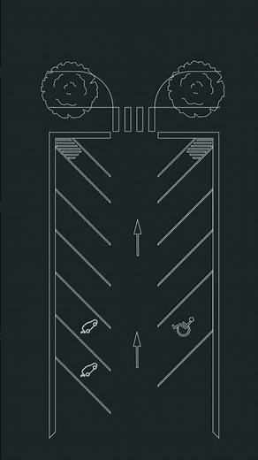Clean Parking Markings CAD (Top View) #siteplan #cadblocks #autocadtips