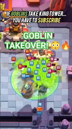 I Turned His Defense Into Goblins… and They Took EVERYTHING 😳🔥 #clashroyale #gaming #shorts #fyp