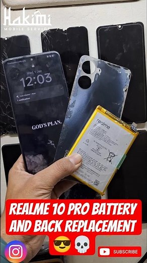 How To Replace Realme 10 Pro Battery Replacement And Back Panel 👈‪@HakimiMobileService‬ #mobile
