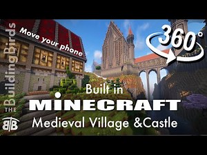 360 Minecraft Castle and Village Tour