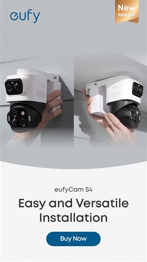 💪Install eufyCam S4 in just 10 mins! Mount it on your ceiling or wall with ease. Simple setup for total home security! | eufy