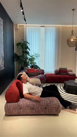 Cozy up in Style with the Red Velvet Lounge Chair - Perfect for Relaxation and Comfort!