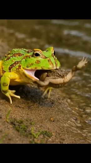 frog devours frog.