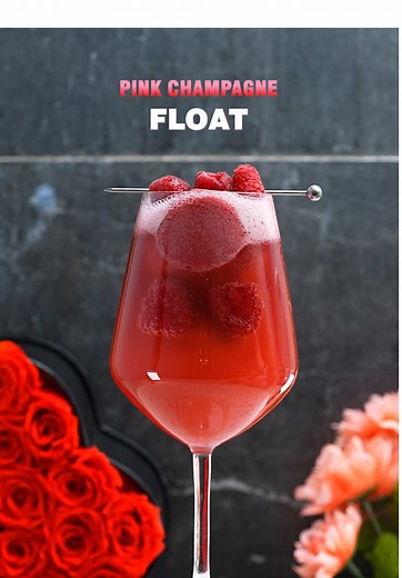 Pink Champagne Float: A Perfect Valentine’s Day Treat