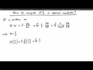 How to get the gradient of 1/r in spherical coordinates